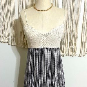 Anthropology Paper Crane Crochet Detail Dress